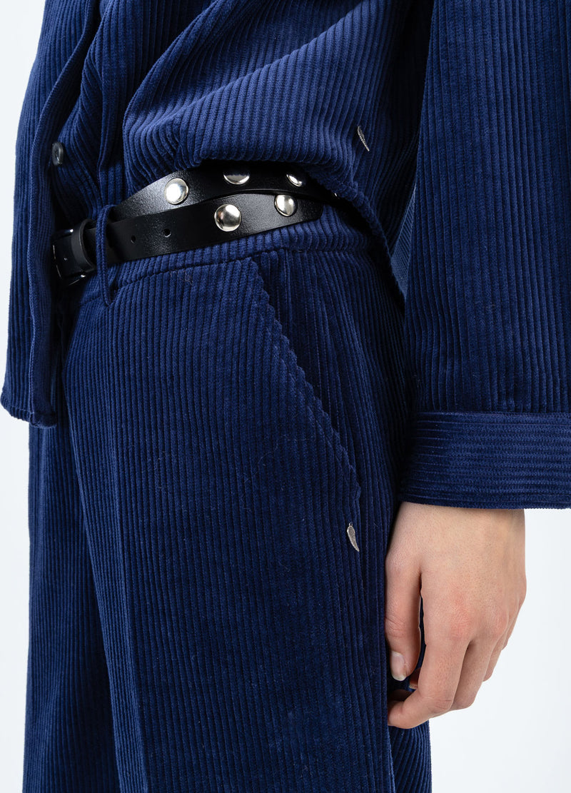 Coster Copenhagen CORDHOSE - PETRA PASSFORM Pants Eclipse blue -555