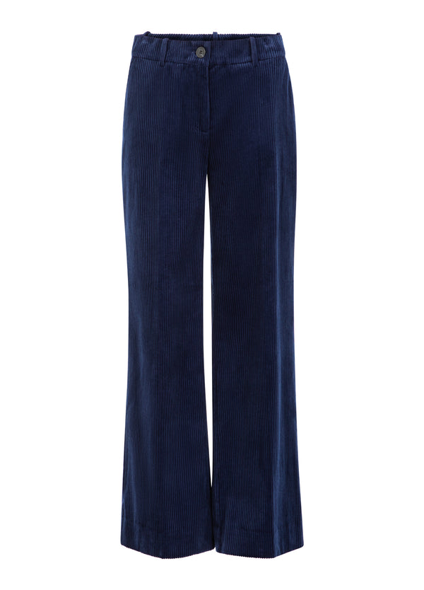 Coster Copenhagen CORDHOSE - PETRA PASSFORM Pants Eclipse blue -555