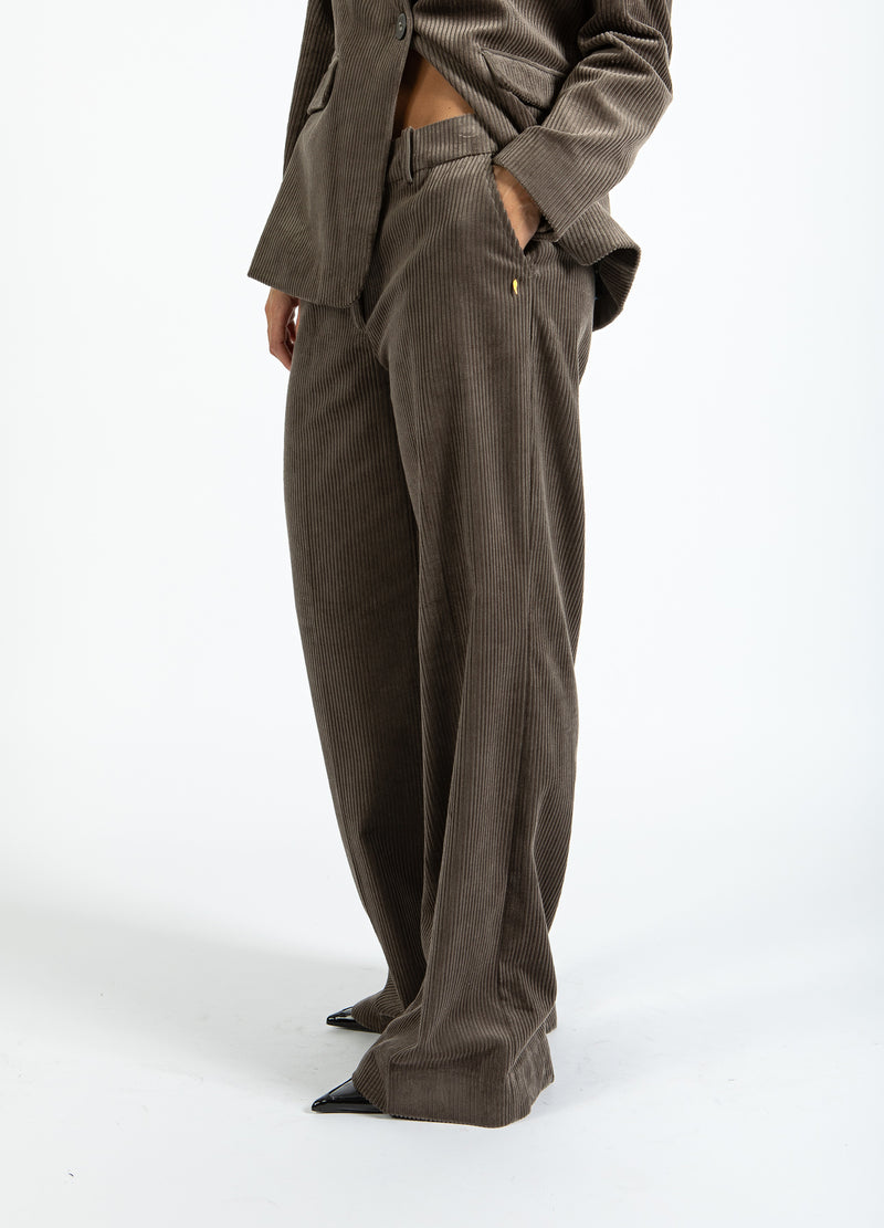 Coster Copenhagen CORDHOSE IM KORD - PETRA PASSFORM Pants Dove grey - 155