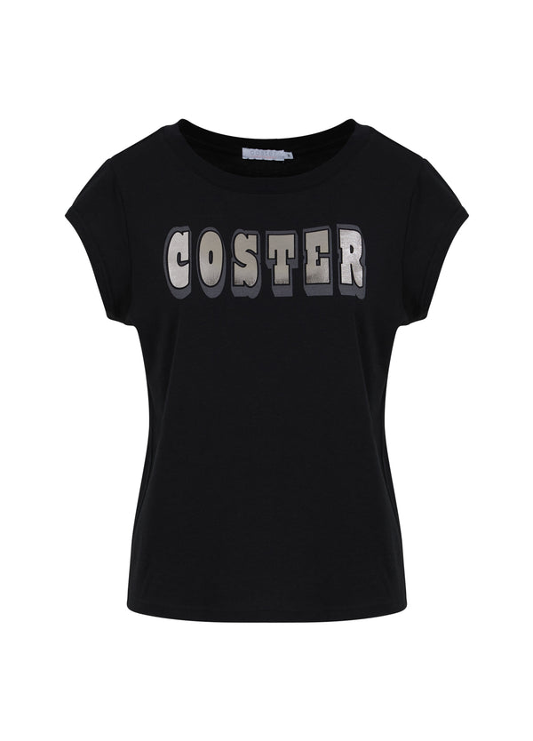 Coster Copenhagen  COSTER SPORT T-SHIRT - FLÜGELÄRMEL  T-Shirt Black - 100