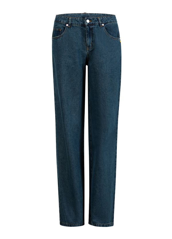 Coster Copenhagen DENIM HOSE - PETRA FIT Pants Dark Blue Denim - 571