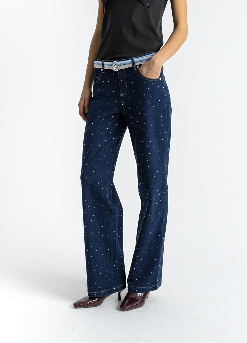 Coster Copenhagen DENIM HOSE MIT NITEN - PETRA FIT Pants Eclipse blue - 555