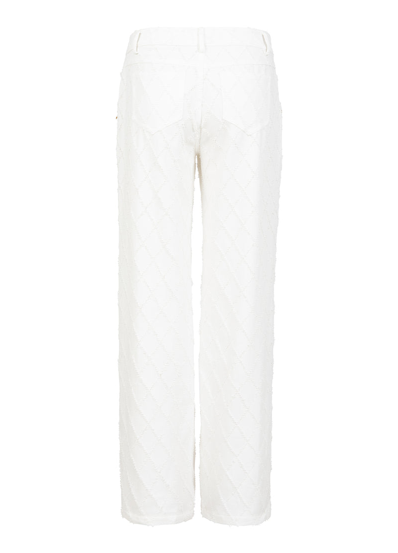 Coster Copenhagen DENIM HOSE MIT STRUKTUR - PETRA PASSFORM Pants White - 200