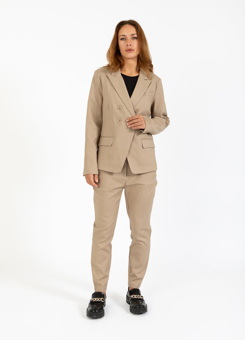 Coster Copenhagen DOPPELREIHIGER BLAZER MIT PRAKTISCHEN DETAILS Blazer Desert sand - 329