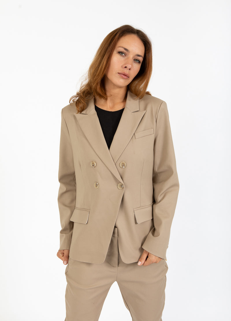 Coster Copenhagen DOPPELREIHIGER BLAZER MIT PRAKTISCHEN DETAILS Blazer Desert sand - 329