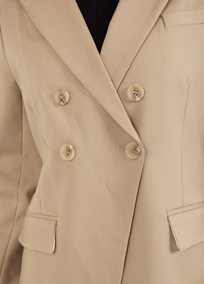 Coster Copenhagen DOPPELREIHIGER BLAZER MIT PRAKTISCHEN DETAILS Blazer Desert sand - 329