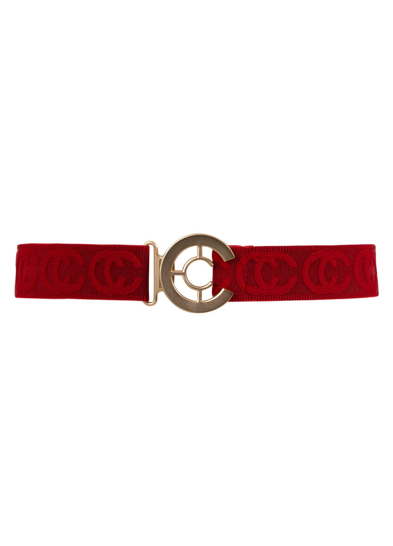 Coster Copenhagen ELASTISCHES LOGO-GÜRTEL Accessories Scarlet red - 618