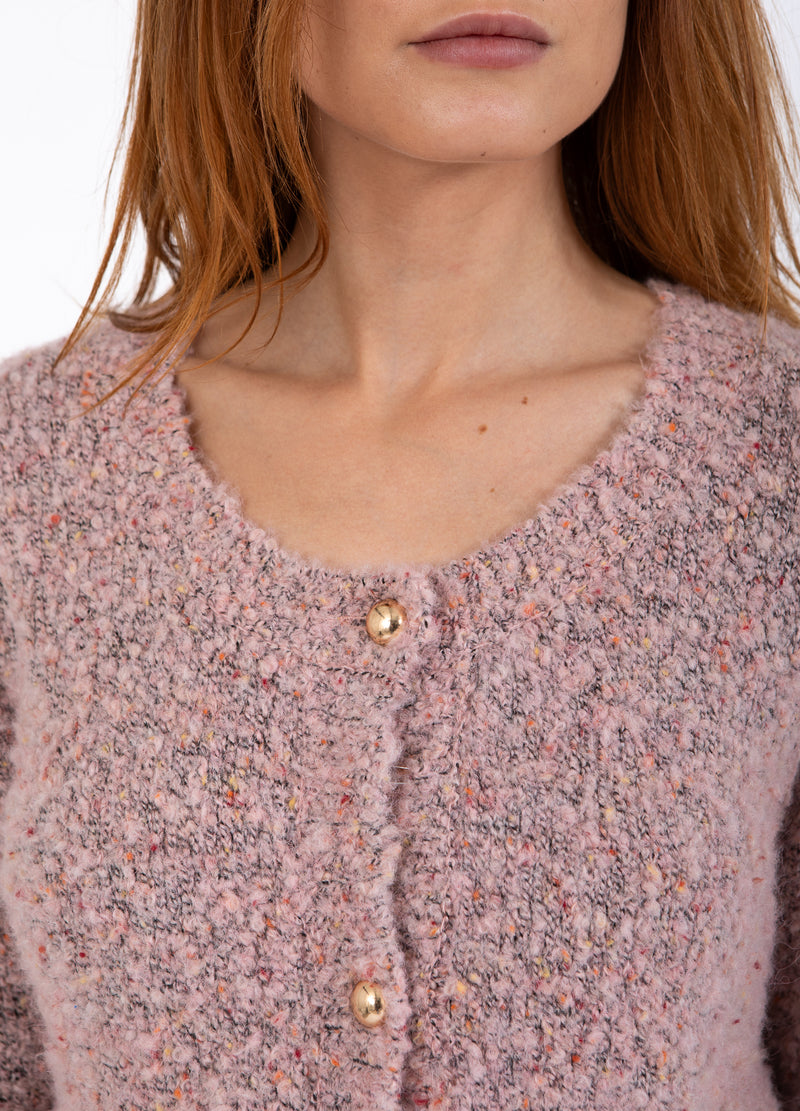 Coster Copenhagen ENGE BOUCLE STRICKJACKE Knitwear Rose boucle - 677