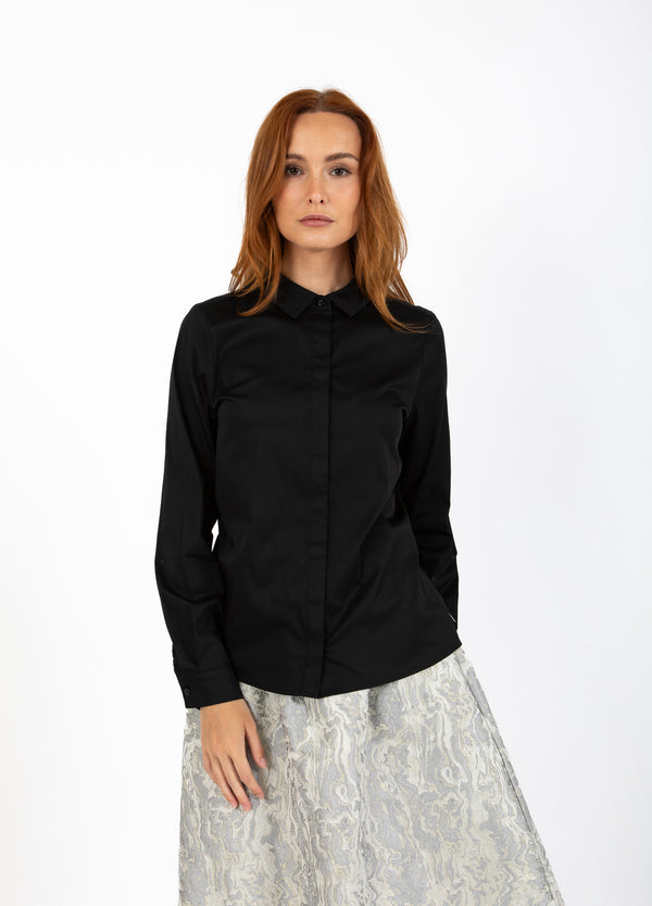 Coster Copenhagen ENG ANLIEGENDES KLASSISCHES HEMD Shirt/Blouse Black - 100