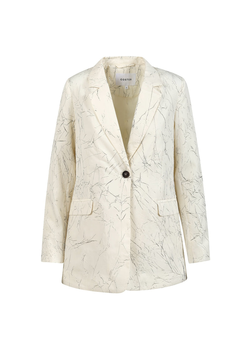 Coster Copenhagen FALTIGER BLAZER Blazer Creme / black - 177