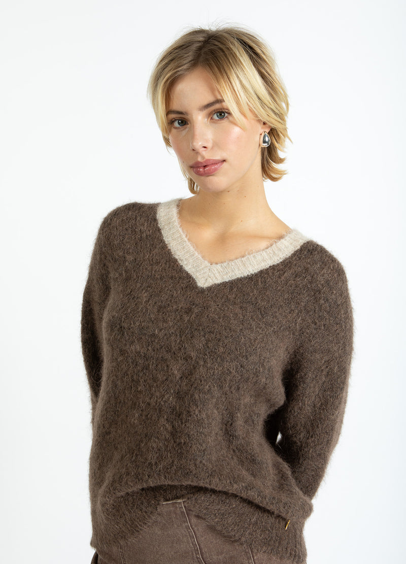 Coster Copenhagen FARBENBLOCK STRICK Knitwear Hazel/sand - 334
