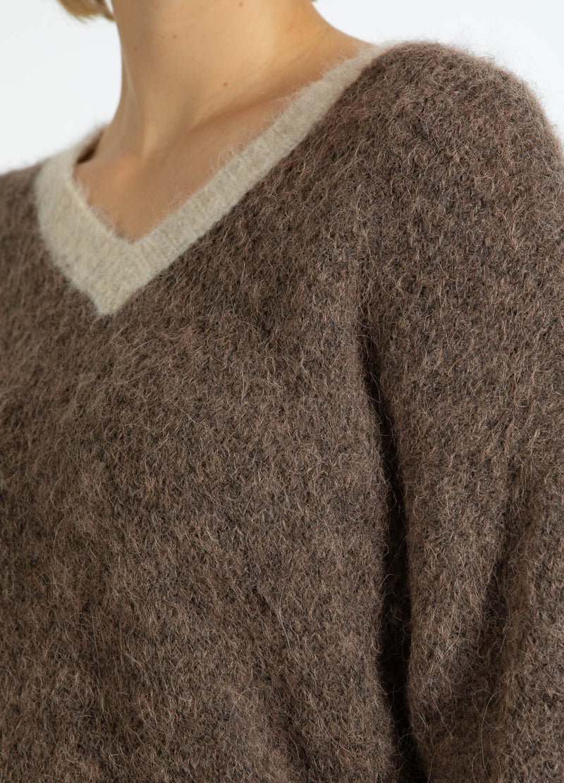 Coster Copenhagen FARBENBLOCK STRICK Knitwear Hazel/sand - 334