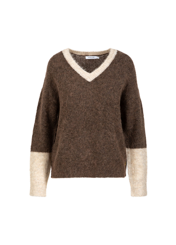 Coster Copenhagen FARBENBLOCK STRICK Knitwear Hazel/sand - 334