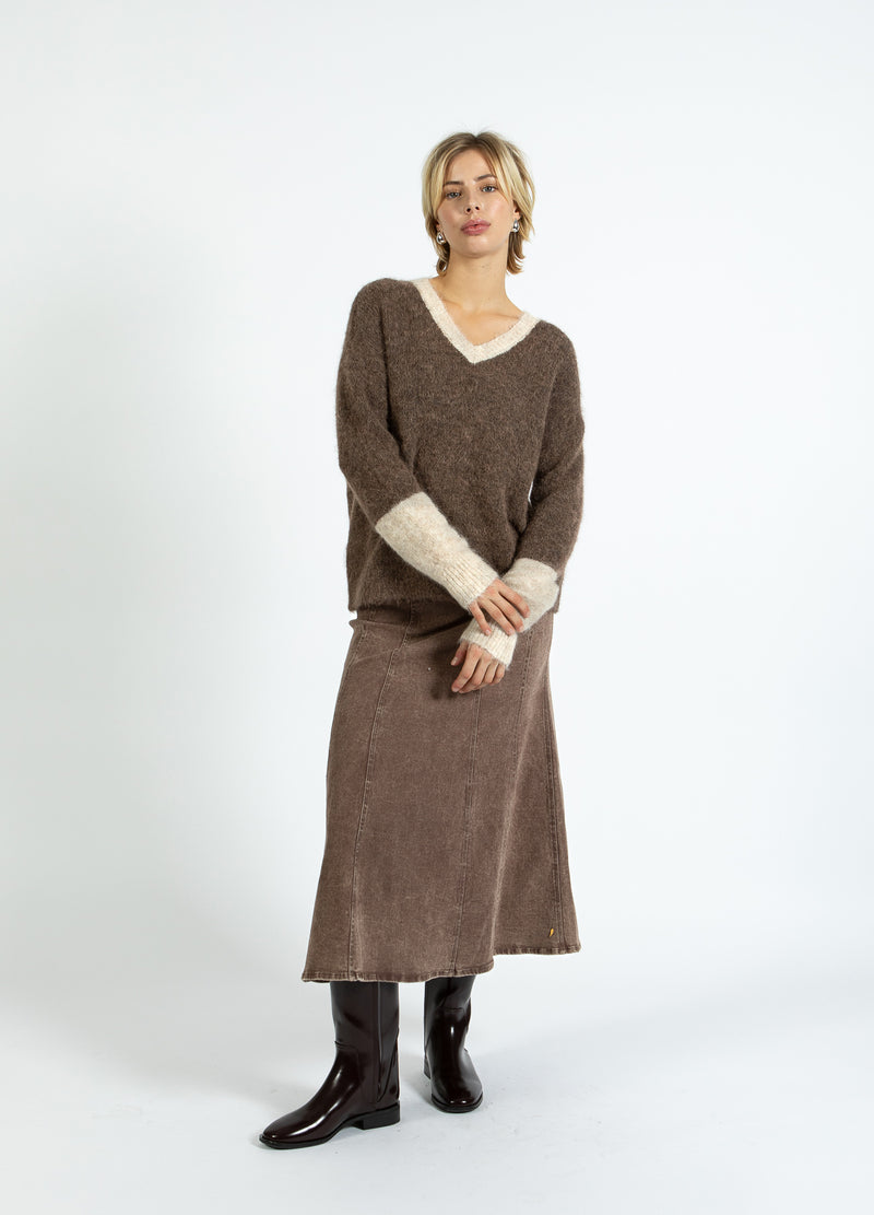 Coster Copenhagen FARBENBLOCK STRICK Knitwear Hazel/sand - 334
