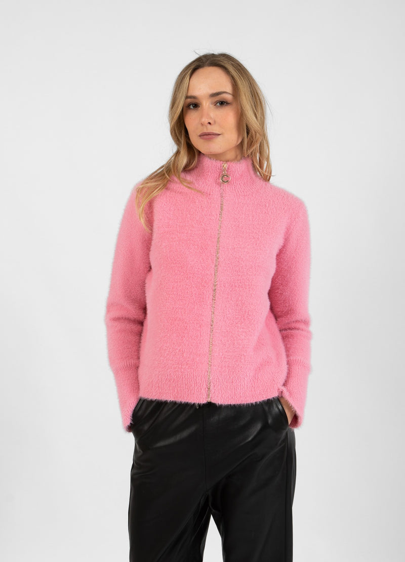 Coster Copenhagen FLAUSCHIGE STRICKJACKE Knitwear Dark Blush - 697