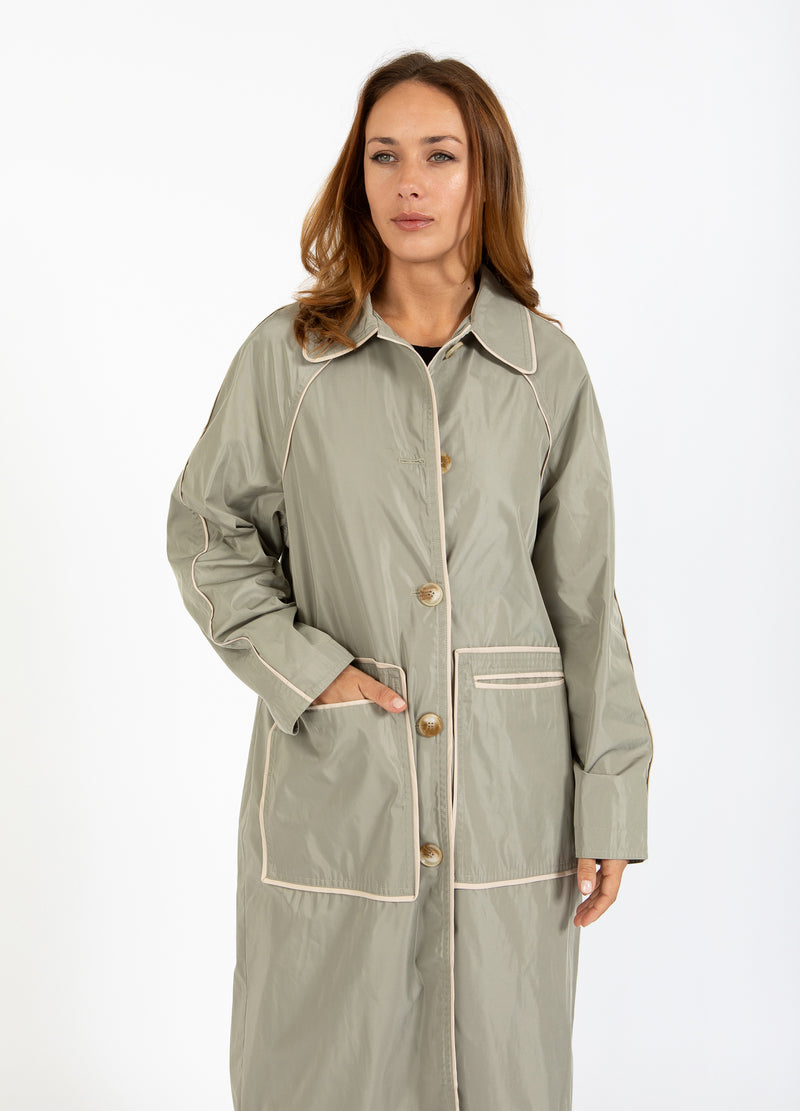 Coster Copenhagen GEBUNDENER TRENCHCOAT Outerwear Mud army - 359