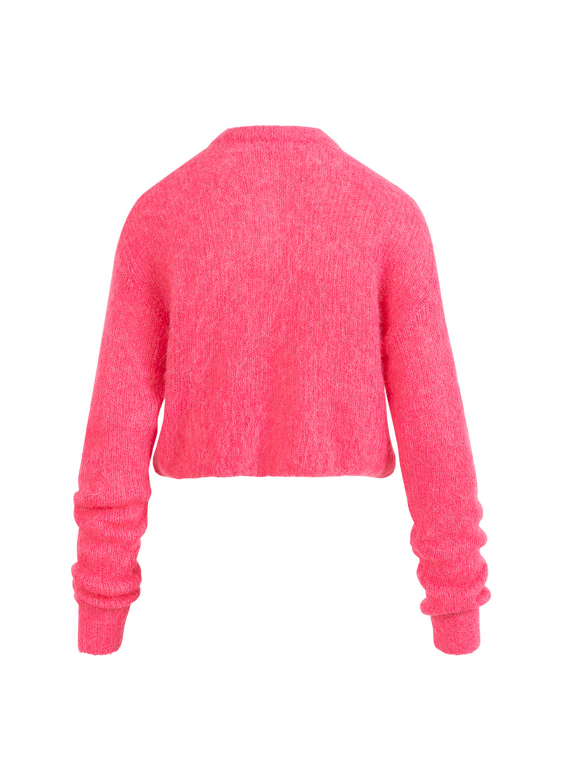 Coster Copenhagen GECROPPTER STRICK-CARDIGAN Knitwear Bright pink - 663