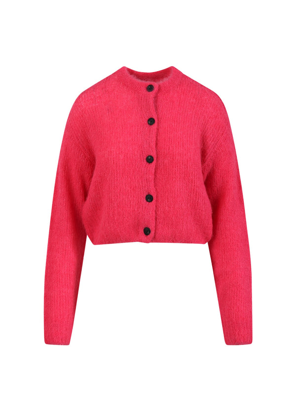 Coster Copenhagen GECROPPTER STRICK-CARDIGAN Knitwear Bright pink - 663