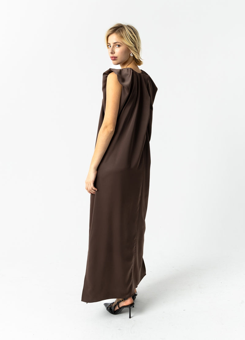 Coster Copenhagen GEDRAPEES KLEID Dress Warm brown - 367