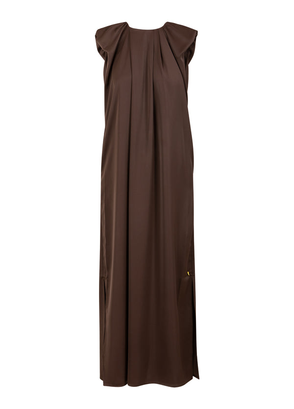 Coster Copenhagen GEDRAPEES KLEID Dress Warm brown - 367