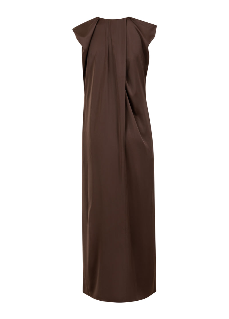 Coster Copenhagen GEDRAPEES KLEID Dress Warm brown - 367