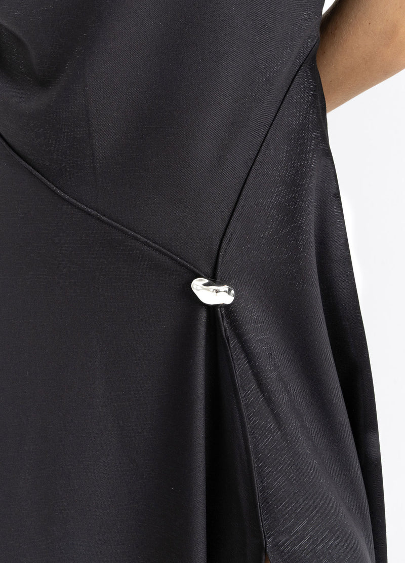 Coster Copenhagen GEFALTETES GLITZERKLEID Dress Black - 100