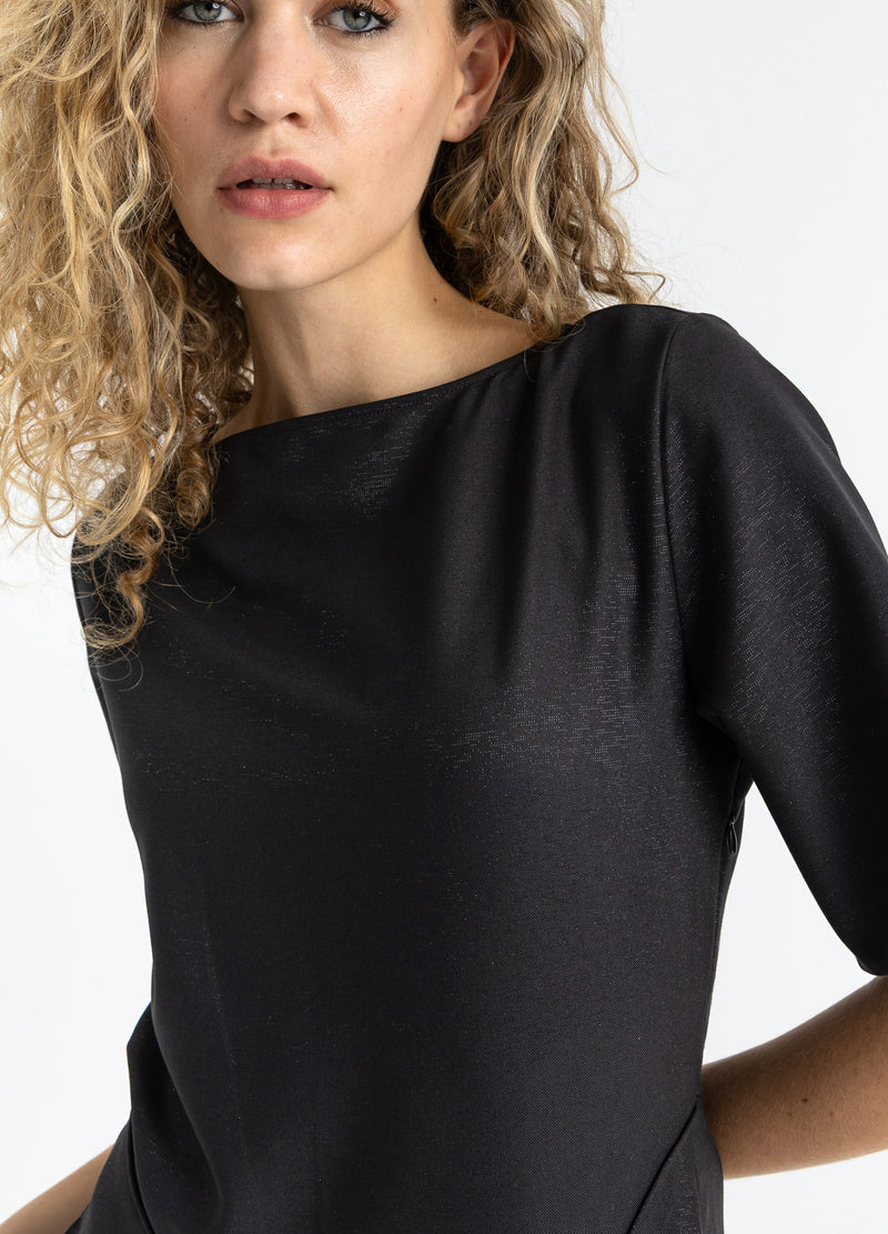 Coster Copenhagen GEFALTETES GLITZERKLEID Dress Black - 100