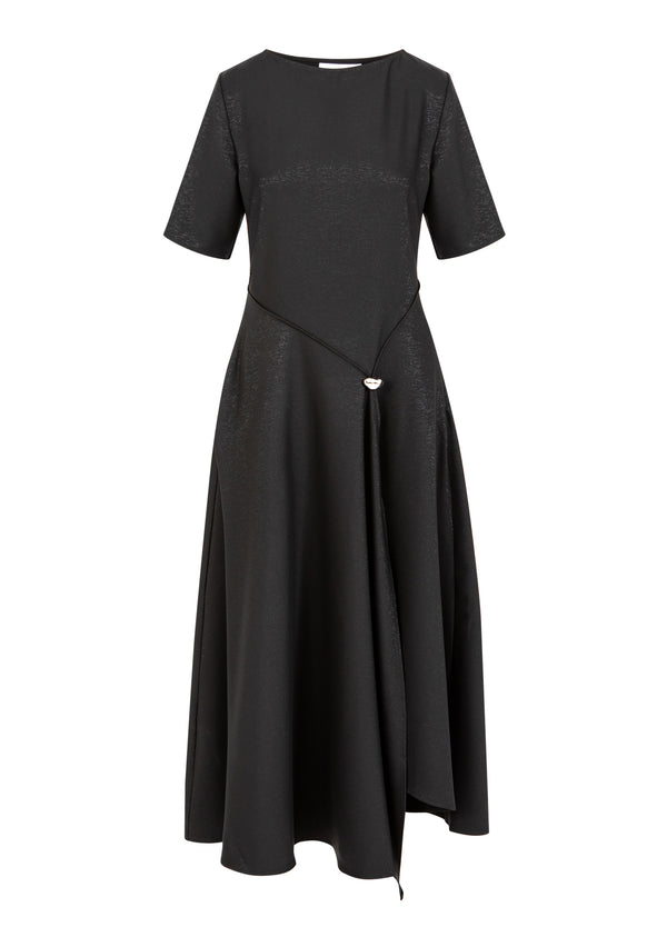 Coster Copenhagen GEFALTETES GLITZERKLEID Dress Black - 100