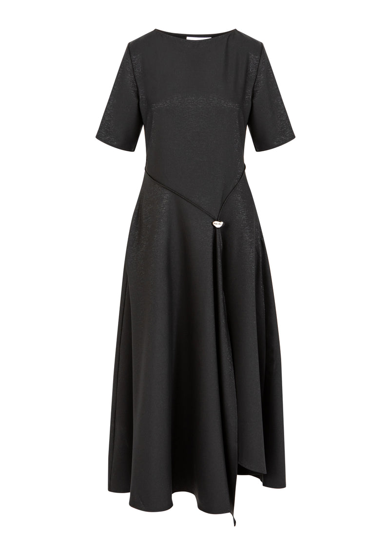 Coster Copenhagen GEFALTETES GLITZERKLEID Dress Black - 100