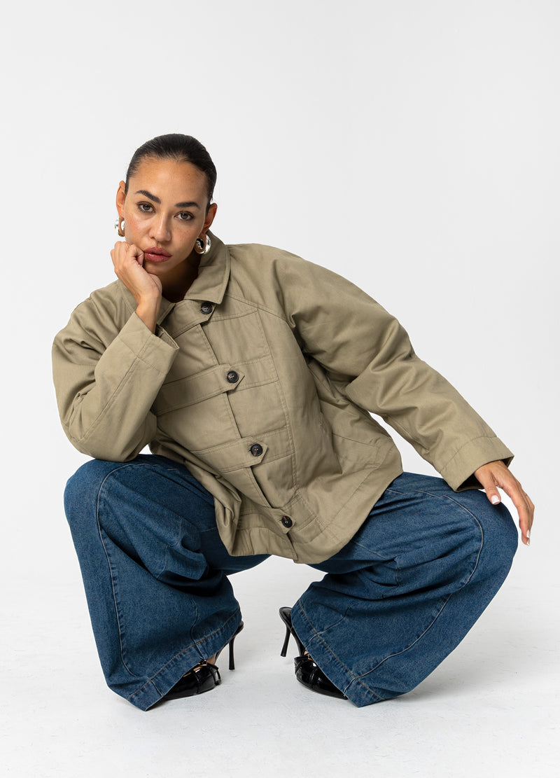 Coster Copenhagen GEPOLSTERTER MILITÄRJACKE Outerwear Hunter Green - 486