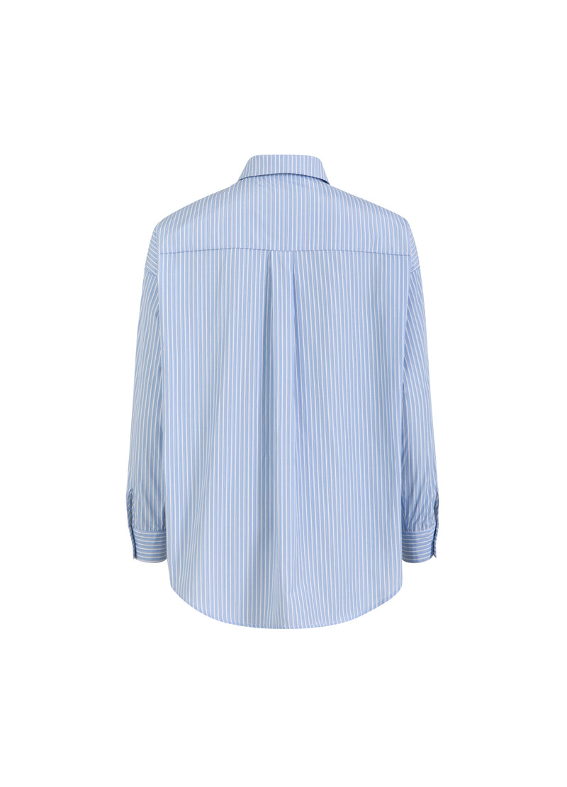 Coster Copenhagen GESTREIFTES HEMD Shirt/Blouse Light Blue Stripe - 515