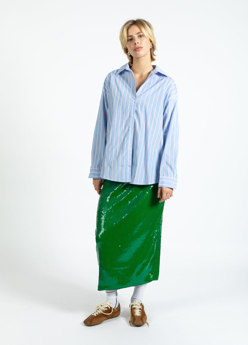 Coster Copenhagen GESTREIFTES HEMD Shirt/Blouse Light blue/pink stripe - 525