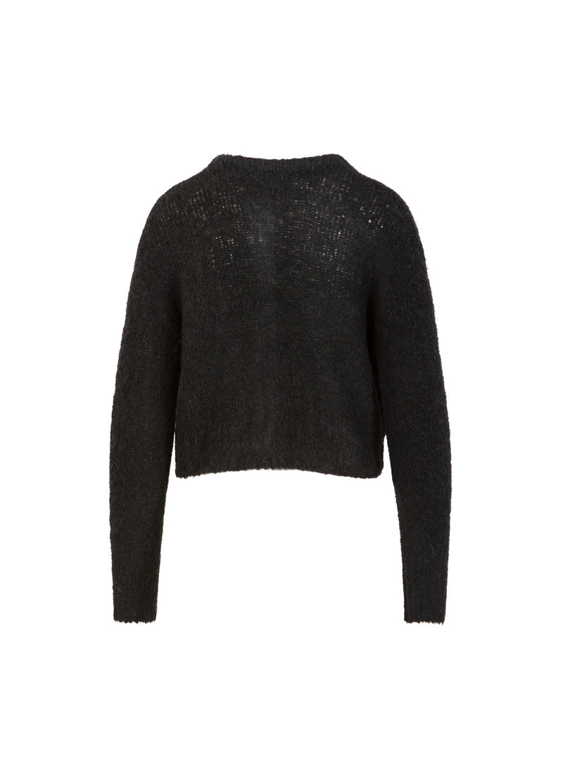 Coster Copenhagen GESTUTZTE STRICKSTRICKJACKE IN ALPAKA Knitwear Black - 100