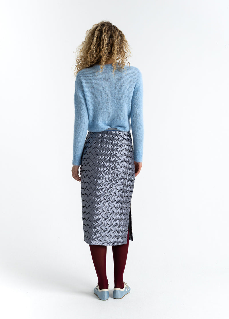Coster Copenhagen GESTUTZTE STRICKSTRICKJACKE IN ALPAKA Knitwear Pastel blue - 538