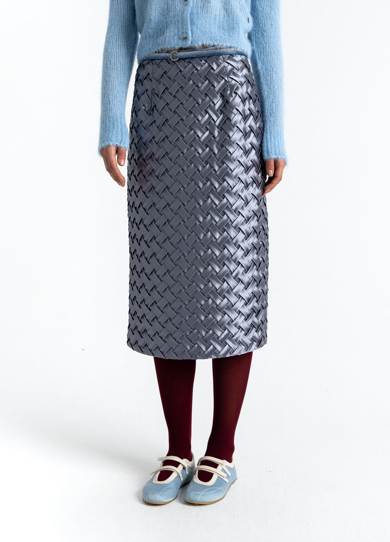 Coster Copenhagen GEWELLTE ROCK Skirt Mist grey - 121