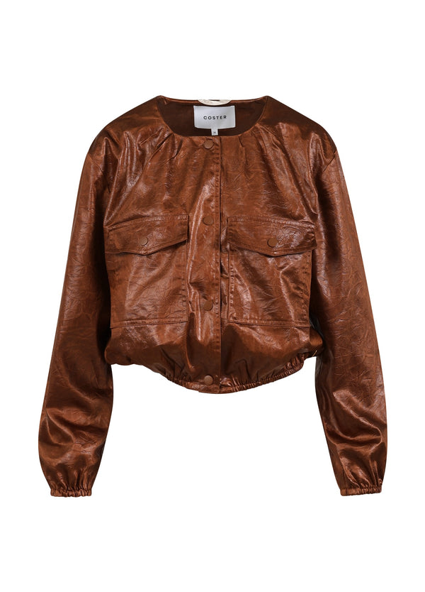 Coster Copenhagen GLÄNZENDER BOMBER Outerwear Cognac brown - 397