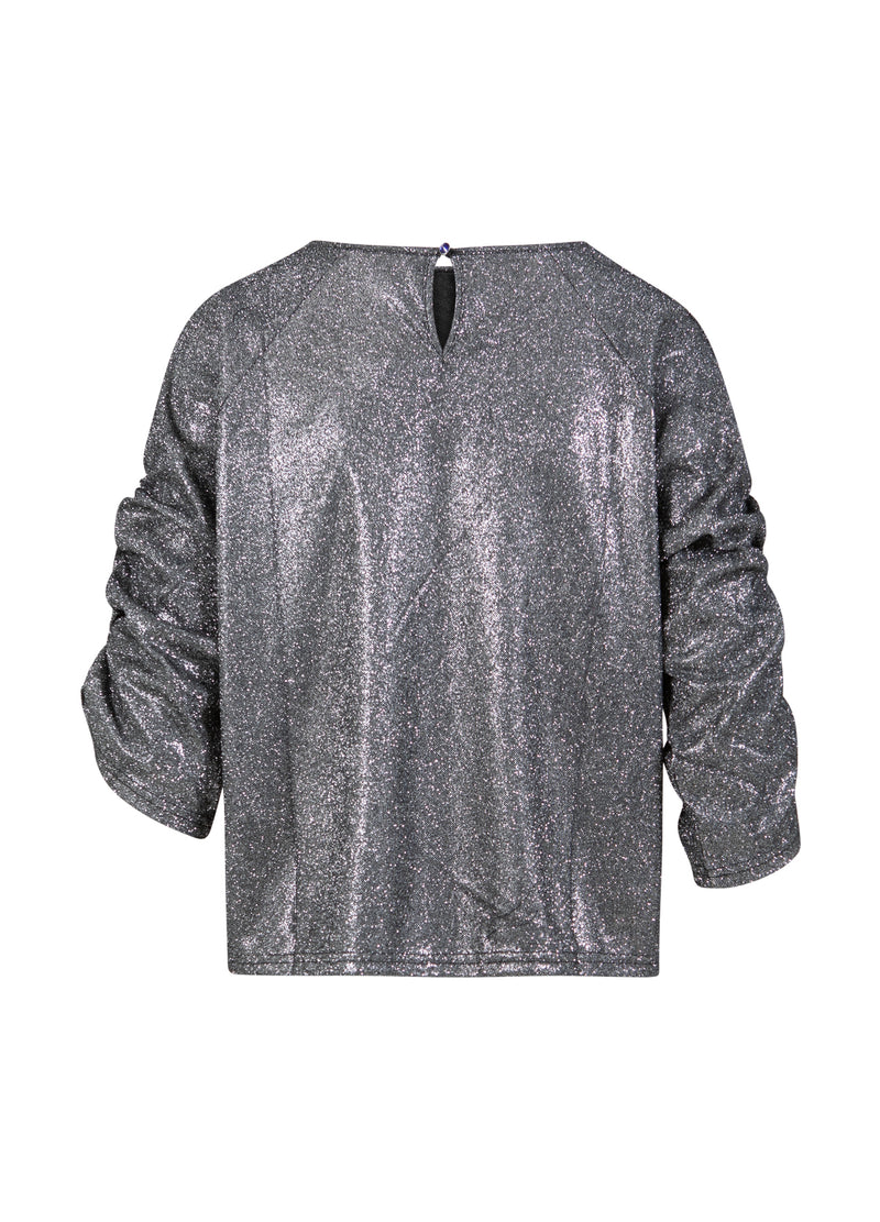 Coster Copenhagen GLÄNZENDES TOP Shirt/Blouse Silver/black - 204