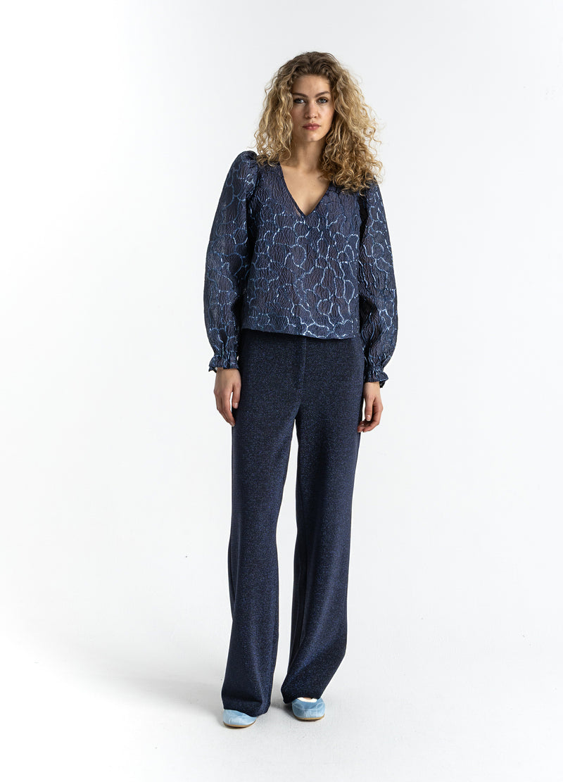 Coster Copenhagen GLANZHOSE - PETRA PASSFORM Pants Eclipse blue - 555
