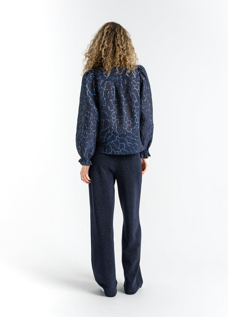 Coster Copenhagen GLANZHOSE - PETRA PASSFORM Pants Eclipse blue - 555