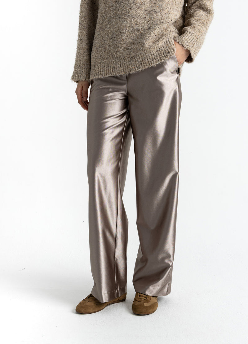 Coster Copenhagen GLANZHOS - PETRA FIT Pants Champagne - 299