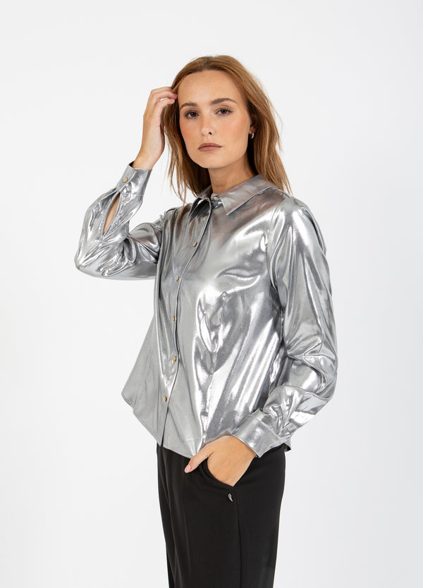 Coster Copenhagen GLITZERHEMD Shirt/Blouse Silver - 211