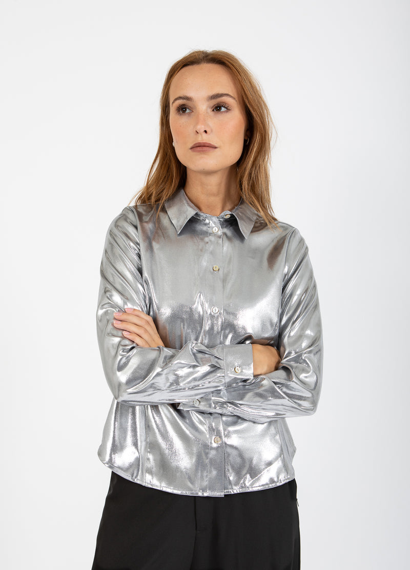 Coster Copenhagen GLITZERHEMD Shirt/Blouse Silver - 211