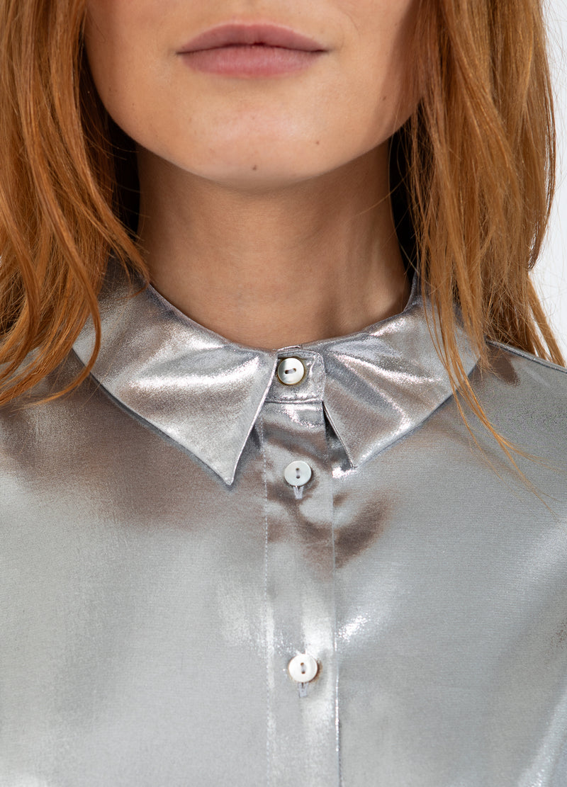 Coster Copenhagen GLITZERHEMD Shirt/Blouse Silver - 211