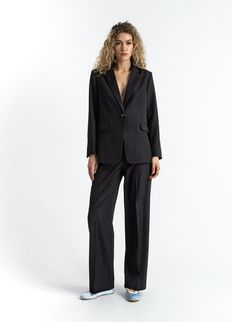 Coster Copenhagen GLITZERHOSE - PASSFORM PETRA Pants Black - 100