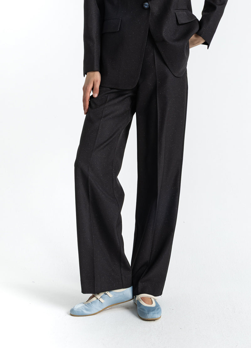 Coster Copenhagen GLITZERHOSE - PASSFORM PETRA Pants Black - 100