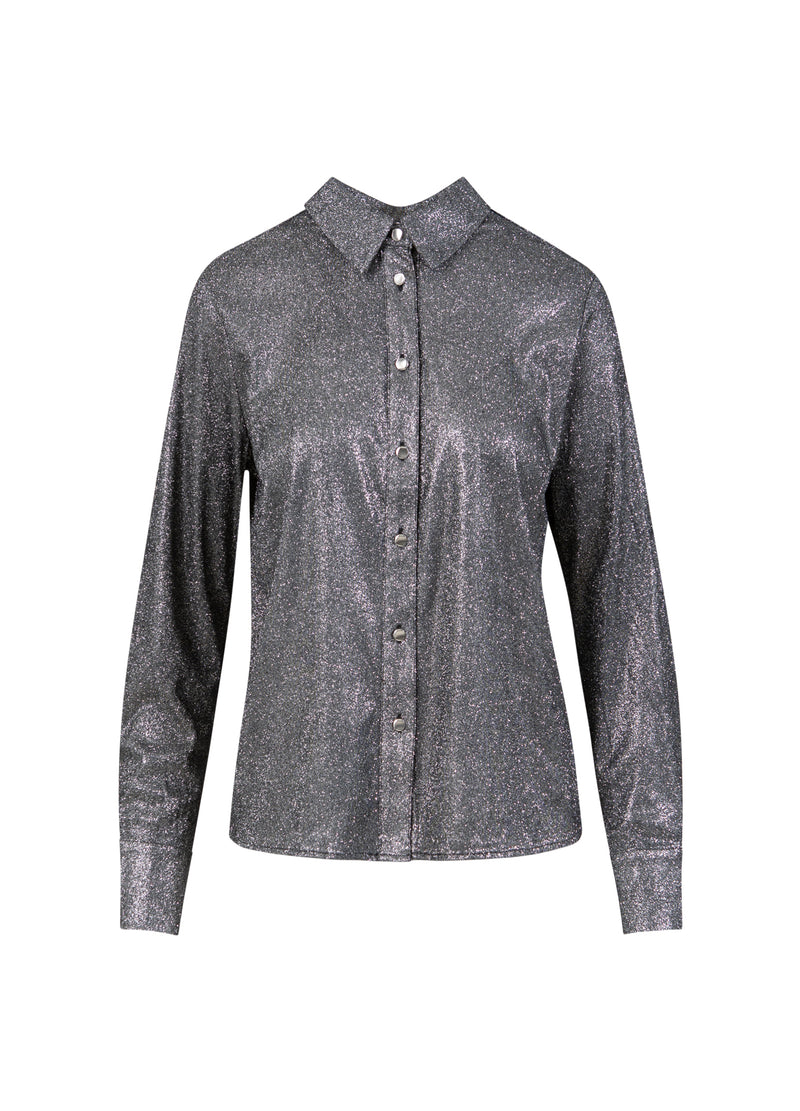 Coster Copenhagen GLITZER LUREX SHIRT Shirt/Blouse Silver/black - 204