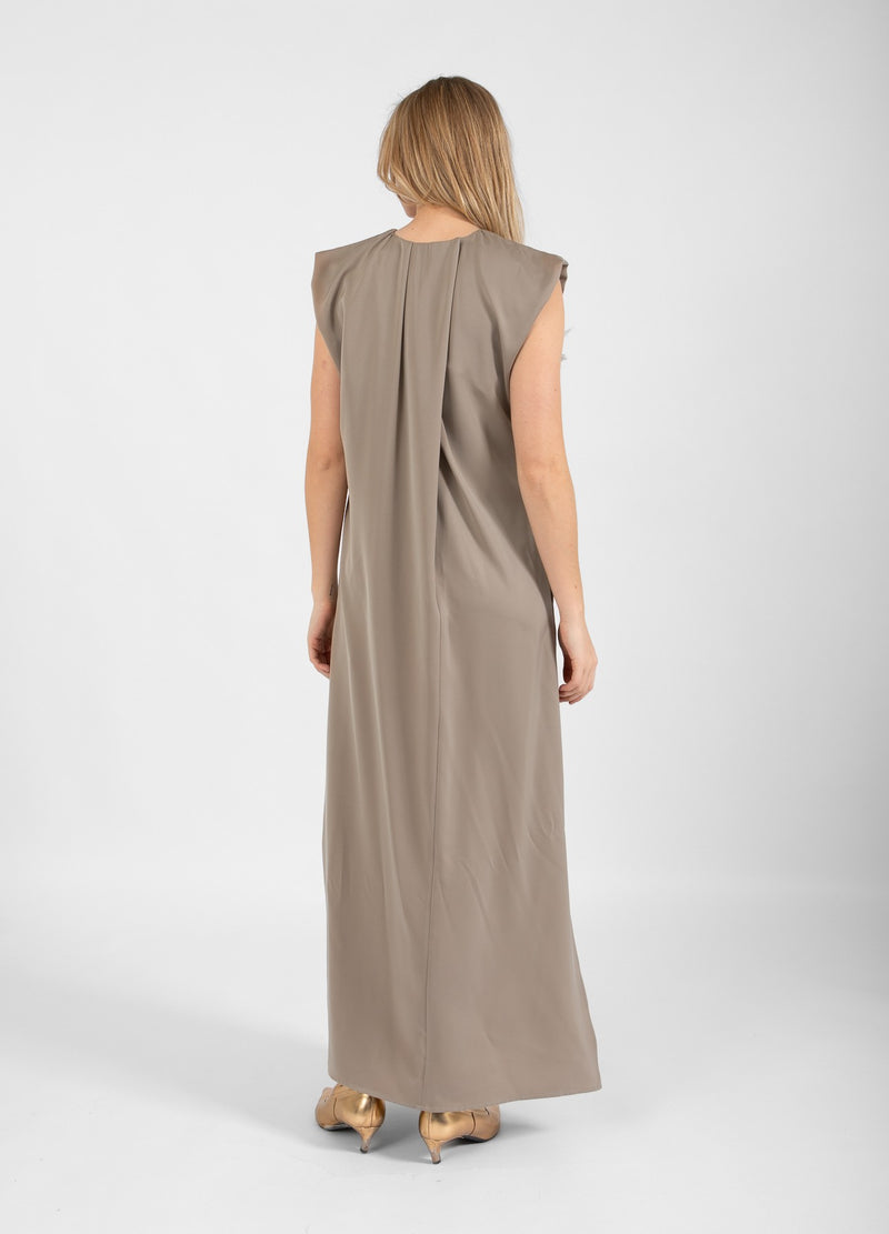 Coster Copenhagen Gerafftes Kleid Dress Light mud - 355