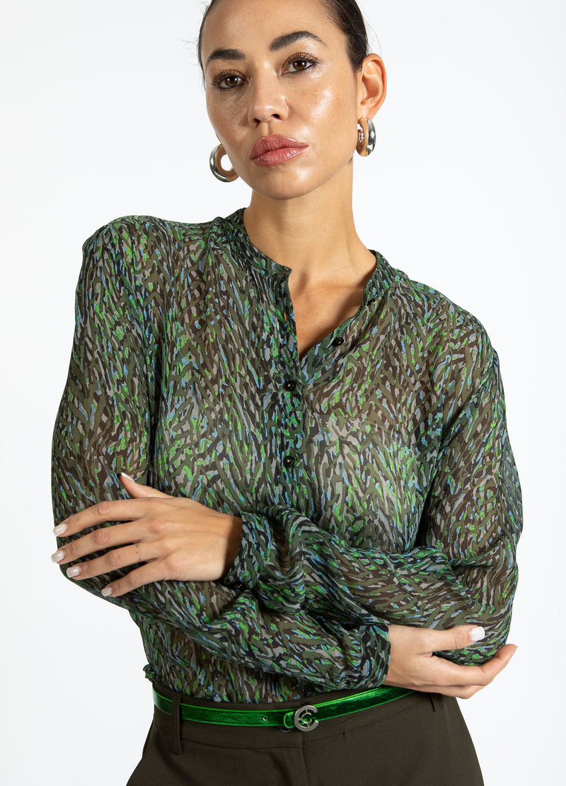 Coster Copenhagen HEMD IN FIRESTORM DRUCK Shirt/Blouse Firestorm print - 975
