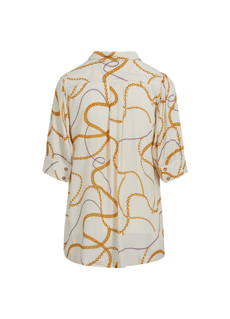 Coster Copenhagen HEMD MIT KETTENDRUCK UND 3/4-ÄRMELN Shirt/Blouse Chain print - 906