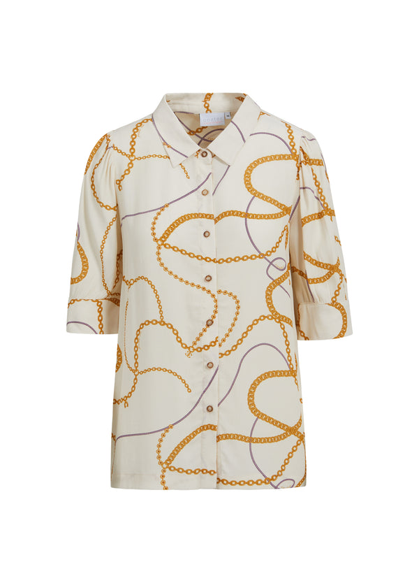 Coster Copenhagen HEMD MIT KETTENDRUCK UND 3/4-ÄRMELN Shirt/Blouse Chain print - 906